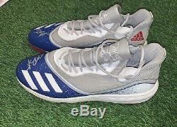 Kris Bryant Chicago Cubs Game Used Worn Cleats 2019 Signed Excellent Use LOA