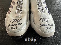 Kris Bryant Game Used Colorado Rockies 2023 Signed Autographed Cleats JSA LOA