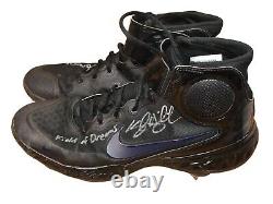 Kyle Higashioka Yankees Game Used Autographed Field of Dreams Nike Cleats