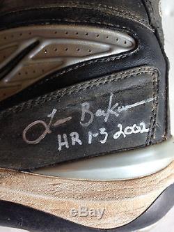 Lance Berkman Astros signed game used size 11.5 Nike cleats auto INS CBM COA