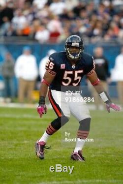 Lance Briggs Chicago bears game used worn Pink BCA Cleats