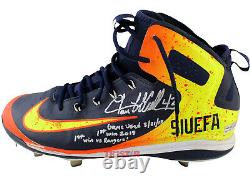 Lance McCullers Jr. Signed Game Used Astros 2018 Cleat Multi Inscribed TRISTAR