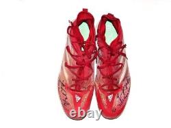 Logan O'hoppe 2023 Los Angeles Angels #14 Game Worn Used Signed Adidas Cleats