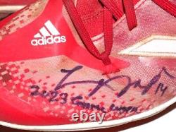 Logan O'hoppe 2023 Los Angeles Angels #14 Game Worn Used Signed Adidas Cleats