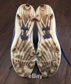 Lorenzo Cain 2016 GAME USED CLEATS game worn SIGNED auto Royals Brewers SPIKES
