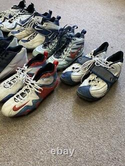Lot of 9 Diff. New York Giants Game Used NFL Football Cleats with Osi, Armstead ++