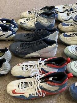 Lot of 9 Diff. New York Giants Game Used NFL Football Cleats with Osi, Armstead ++