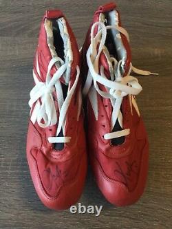 Luis Alicea MLB Game Used Signed Reebok Cleats Heavy Use JSA Certified