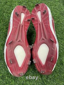 Luis Castillo Cincinnati Reds Game Used Worn Cleats Red/White 2021 Signed