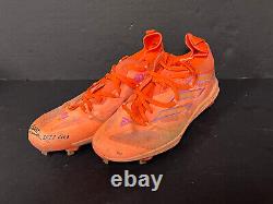 Luis Matos Giants Auto Signed 2022 Game Used Cleats Beckett COA