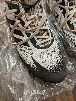 Luis Urias Game Used & Autographed/Signed MLB Rookie Cleats! Padres Brewers