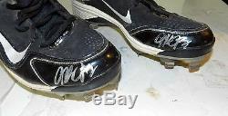 MICHAEL BOURN AUTOGRAPHED GAME USED CLEATS (Phillies/Astros/Braves/Indians)