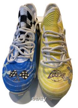 MLB Authenticated Brian Goodwin Game-Used & Auto Cleats Honoring KOBE & NIPSEY