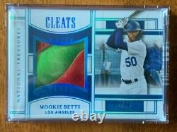 MOOKIE BETTS 12/15 Game Used Cleats 2021 Panini National Treasures DODGERS