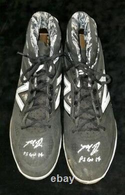 Madison Bumgarner signed & inscribed 2014 Playoff Game Used Cleats Lojo Giants