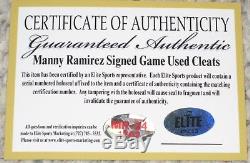 Manny Ramirez Game Used Autographed Signed Baseball Cleats Size 11 Mr 24 Coa