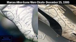 Marcus Allen Game Used Cleats 1985 NFL MVP Season PHOTOMATCHED Chiefs Raiders