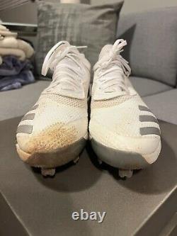 Marcus Stroman Chicago Cubs New York Mets Game Used Adidas Baseball Cleats White