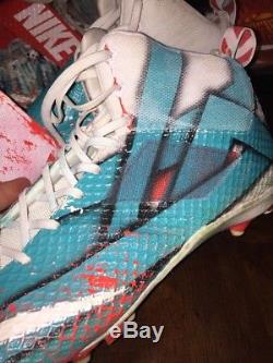 Marqeuis Gray Miami Dolphins Game Used Worn Cleats Custom Painted 1/1 Minn QB