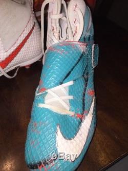 Marqeuis Gray Miami Dolphins Game Used Worn Cleats Custom Painted 1/1 Minn QB