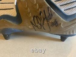 Marshall Faulk Signed Auto Autograph Game Used Worn Cleat Shoe Rams 12/14/2003