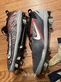 Matt Kemp MLB Game Used Autographed Custom 1 of 1 Cleats and Batting Gloves