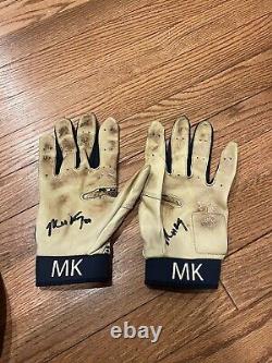 Matt Kemp MLB Game Used Autographed Custom 1 of 1 Cleats and Batting Gloves