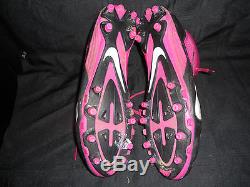 Miami Dolphins Game Used Black And Pink Cleats! Rare