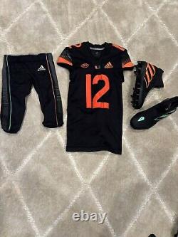 Miami Hurricanes Adidas Miami Nights 2020 Player Issued Worn Only Once #12