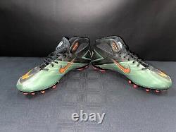 Miami Hurricanes Game Used Combat Cleats Chrome Bottom Size-15 Rare