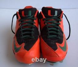 Miami Hurricanes Game Worn Game Used Nike Pe Baseball Cleats Spikes 11.5 Rare