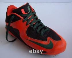 Miami Hurricanes Game Worn Game Used Nike Pe Baseball Cleats Spikes 11.5 Rare