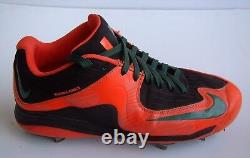 Miami Hurricanes Game Worn Game Used Nike Pe Baseball Cleats Spikes 11.5 Rare