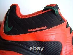 Miami Hurricanes Game Worn Game Used Nike Pe Baseball Cleats Spikes 11.5 Rare