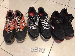 Miami Marlins Game Used Spikes/Cleats Justin Bour Jeff Mathis