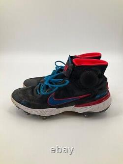 Miami Marlins Team Issued Black& Blue Nike Game Used Cleats Size 11