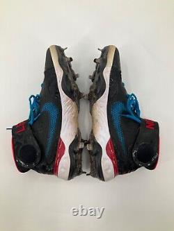 Miami Marlins Team Issued Black& Blue Nike Game Used Cleats Size 11