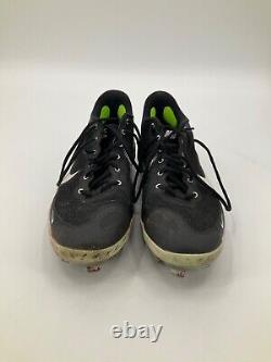 Miami Marlins Team Issued Black Nike Game Used Cleats Size 10.5