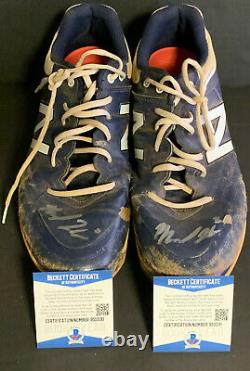 Michael Harris Atlanta Braves Auto Signed 2021 Game Used Cleats Beckett