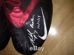 Michael Vick Game Used Worn Signed Football Cleats Falcons Eagles 141 YARDS WOW