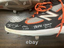 Miguel Cabrera Game Used 2012 Cleats Onyx COA Signed Inscribed Autograph Rare