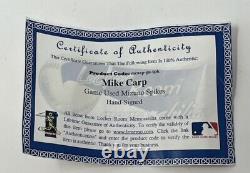 Mike Carp Autographed Game Used 2007 Binghamton Mets Cleats (2) MLB