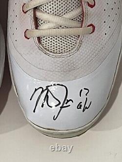 Mike Trout 2017 Autographed Game Used Personalized Nike Cleats Anderson LOA MVP