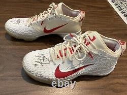 Mike Trout 2019 Game Used Turf Shoes MVP Season Autographed Anderson Authentic