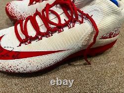 Mike Trout Anderson Authentics JSA Game Used Autographed Cleats 2017 Angels