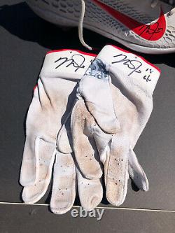 Mike Trout Dual Signed Game Used Worn 2018 Batting Gloves ONLY