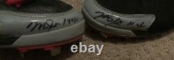 Mike Trout GAME USED 2014 MVP SEASON CLEATS game worn SIGNED auto ANGELS spikes