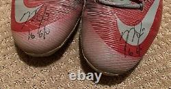 Mike Trout GAME USED 2016 MVP SEASON CLEATS game worn SIGNED auto ANGELS spikes