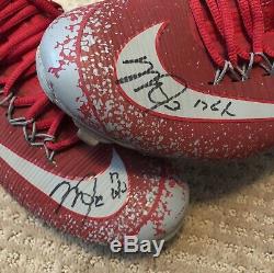 Mike Trout GAME USED 2017 CLEATS game worn SIGNED auto ANGELS MVP