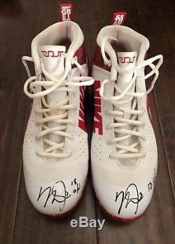 Mike Trout GAME USED 2018 CLEATS game worn SIGNED auto ANGELS Spikes